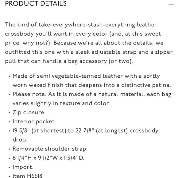 Madewell The Simple Leather Crossbody Bag in Saddle Brown Adjustable Clean - Picture 8 of 8